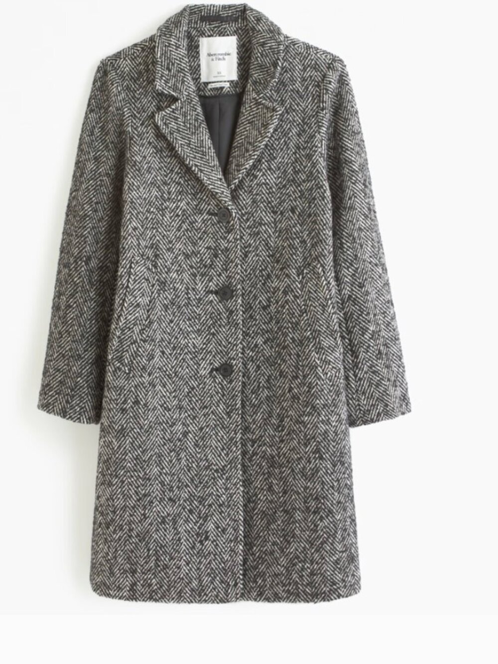 Timeless! Abercrombie & Fitch Herringbone Maxi Coat - Picture 2 of 9